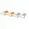 Stainless Steel Geometric Cross Earrings For Women Electroplated