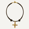 Stainless Steel Geometric Cross Imitation Natural Stone Pendant Electroplated Women's Accessories