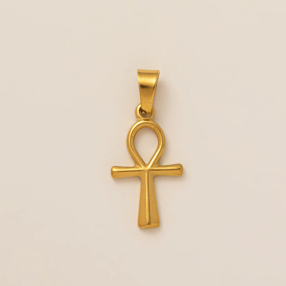 Stainless Steel Geometric Cross Pendant Jewelry Accessories With 18K Gold Electroplating