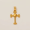 Stainless Steel Geometric Cross Pendant Jewelry Accessories With 18K Gold Electroplating
