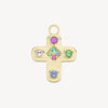 Stainless Steel Geometric Cross Pendant Necklace Electroplated For Women