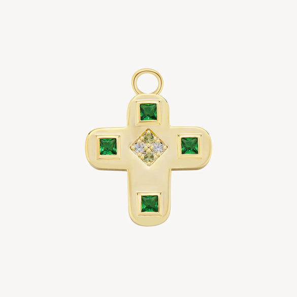 Stainless Steel Geometric Cross Pendant Necklace Electroplated For Women