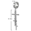 Stainless Steel Geometric Cross Snake Dragon Ear Stud Earring