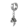 Stainless Steel Geometric Cross Snake Dragon Ear Stud Earring