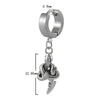 Stainless Steel Geometric Cross Snake Dragon Ear Stud Earring