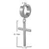 Stainless Steel Geometric Cross Snake Dragon Ear Stud Earring