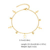 Stainless Steel Geometric Crown Butterfly Cross Ball Bead Zircon Anklet For Women