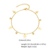Stainless Steel Geometric Crown Butterfly Cross Ball Bead Zircon Anklet For Women