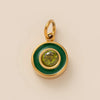 Stainless Steel Geometric Crystal Pendant With Vacuum Plating In 18K Gold Color