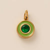 Stainless Steel Geometric Crystal Pendant With Vacuum Plating In 18K Gold Color