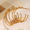 Stainless Steel Geometric Cshaped Butterfly Heart Fivepointed Star Earrings Jewelry Electroplated