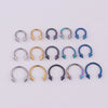 Stainless Steel Geometric Cshaped Horseshoe Body Puncture Ring Electroplated Jewelry