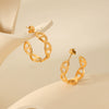 Stainless Steel Geometric Cshaped Women's Electroplated Earrings
