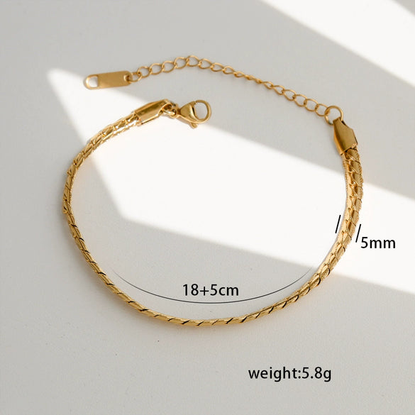 Stainless Steel Geometric Cuban Bracelet Electroplated Jewelry For Ladies And Unisex