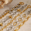 Stainless Steel Geometric Cuban Bracelet For Women With Electroplating Treatment