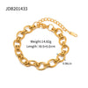 Stainless Steel Geometric Cuban Bracelet For Women With Electroplating Treatment