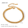 Stainless Steel Geometric Cuban Bracelet For Women With Electroplating Treatment