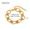 Stainless Steel Geometric Cuban Bracelet For Women With Electroplating Treatment
