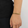 Stainless Steel Geometric Cuban Chain Bracelet With Buckle Electroplated Hip Hop Link Jewelry For Men And Women