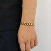 Stainless Steel Geometric Cuban Chain Bracelet With Buckle Electroplated Hip Hop Link Jewelry For Men And Women