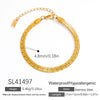 Stainless Steel Geometric Cuban Chain Electroplated Highend Jewelry Women's Bracelet