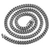 Stainless Steel Geometric Cuban Chain Necklace With Polishing And Electroplating Treatment For Men