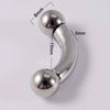 Stainless Steel Geometric Curved Rod Inner Tooth Ear Enlarged Earrings For Body Puncture