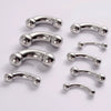 Stainless Steel Geometric Curved Rod Inner Tooth Ear Enlarged Earrings For Body Puncture