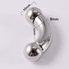 Stainless Steel Geometric Curved Rod Inner Tooth Ear Enlarged Earrings For Body Puncture