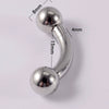 Stainless Steel Geometric Curved Rod Inner Tooth Ear Enlarged Earrings For Body Puncture