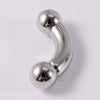 Stainless Steel Geometric Curved Rod Inner Tooth Ear Enlarged Earrings For Body Puncture
