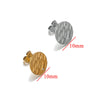 Stainless Steel Geometric Cylindrical Stud Earrings Jewelry Accessories With Electroplating