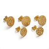 Stainless Steel Geometric Cylindrical Stud Earrings Jewelry Accessories With Electroplating