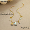 Stainless Steel Geometric Daisy Butterfly Pendant Necklace With Electroplating Fashion Style