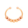Stainless Steel Geometric Decompression Anxiety Bead Ring Electroplated Unisex Rotatable