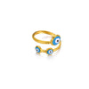 Stainless Steel Geometric Devil's Eye Electroplated Fashion Ring