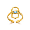 Stainless Steel Geometric Devil's Eye Electroplated Fashion Ring