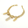 Stainless Steel Geometric Diamond Electroplated Fashion Unisex Bracelet