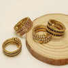 316L Stainless Steel Geometric Diamond Multilayer Opening Adjustable Women's Ring