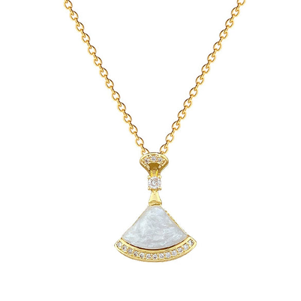 Stainless Steel Geometric Diamond Necklace For Women And Men Cartoon Minimalist Style