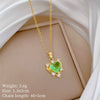 Stainless Steel Geometric Diamond Necklace For Women With Copper Pendant Light Luxury Elegant Gorgeous Style