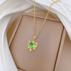 Stainless Steel Geometric Diamond Necklace For Women With Copper Pendant Light Luxury Elegant Gorgeous Style