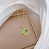Stainless Steel Geometric Diamond Necklace For Women With Copper Pendant Light Luxury Elegant Gorgeous Style
