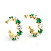 316L Stainless Steel Geometric Diamond Plated 18K Gold Women's Earrings