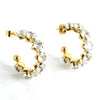 316L Stainless Steel Geometric Diamond Plated 18K Gold Women's Earrings