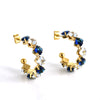 316L Stainless Steel Geometric Diamond Plated 18K Gold Women's Earrings