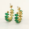 316L Stainless Steel Geometric Diamond Plated 18K Gold Women's Earrings