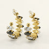 316L Stainless Steel Geometric Diamond Plated 18K Gold Women's Earrings