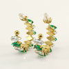316L Stainless Steel Geometric Diamond Plated 18K Gold Women's Earrings