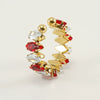 316L Stainless Steel Geometric Diamond Ring For Women Fashion Jewelry